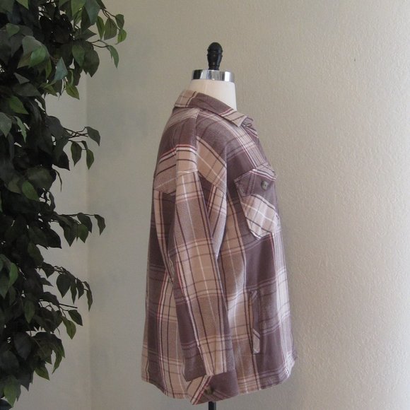 Aerie Offline Flannel Button Down Shacket - Like New - Picture 8 of 11